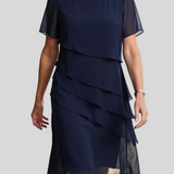 Linda | Elegáns Kényelem Ráncolt Ruha