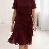 Linda | Elegáns Kényelem Ráncolt Ruha