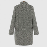 Elara - Midi kabát houndstooth mintával
