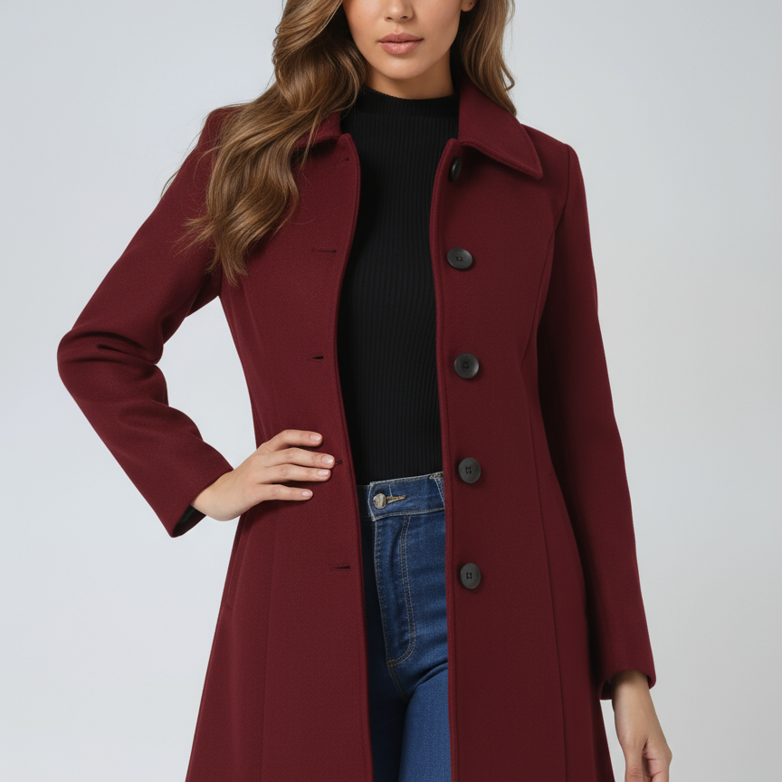 Josephine - Női Egysoros Téli Trench Kabát