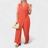 Milena - Elegáns overall V-nyakú